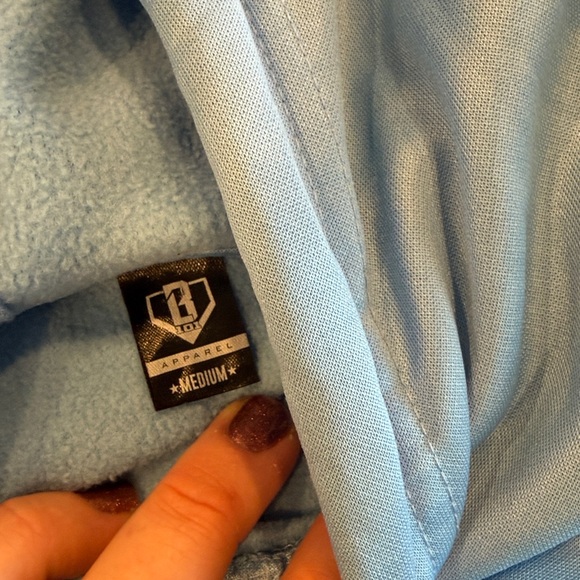 Blue Hoodie with Pink BSBL SZN Logo - Picture 5 of 9